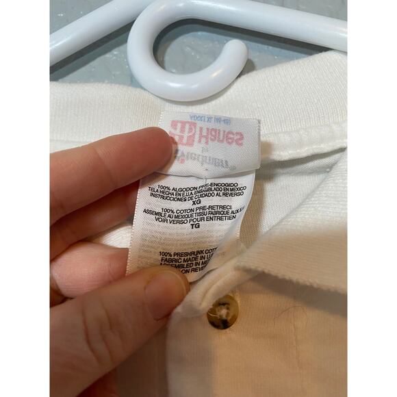 Vintage XL Hanes Olympics 1996 White Polo Torch Embroidered Sports 100 year Anni - Picture 5 of 8